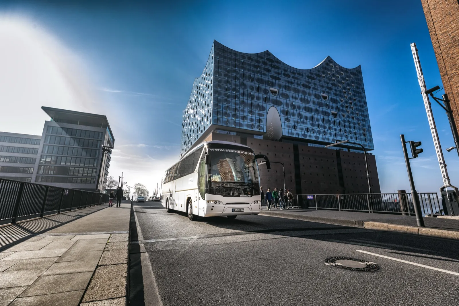 Gäste-Anreise mit dem Bus zu einem Großevent
