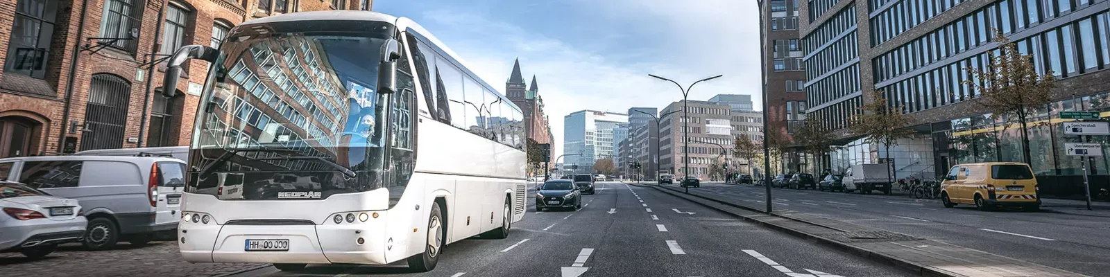Guests arriving by bus at a large-scale event