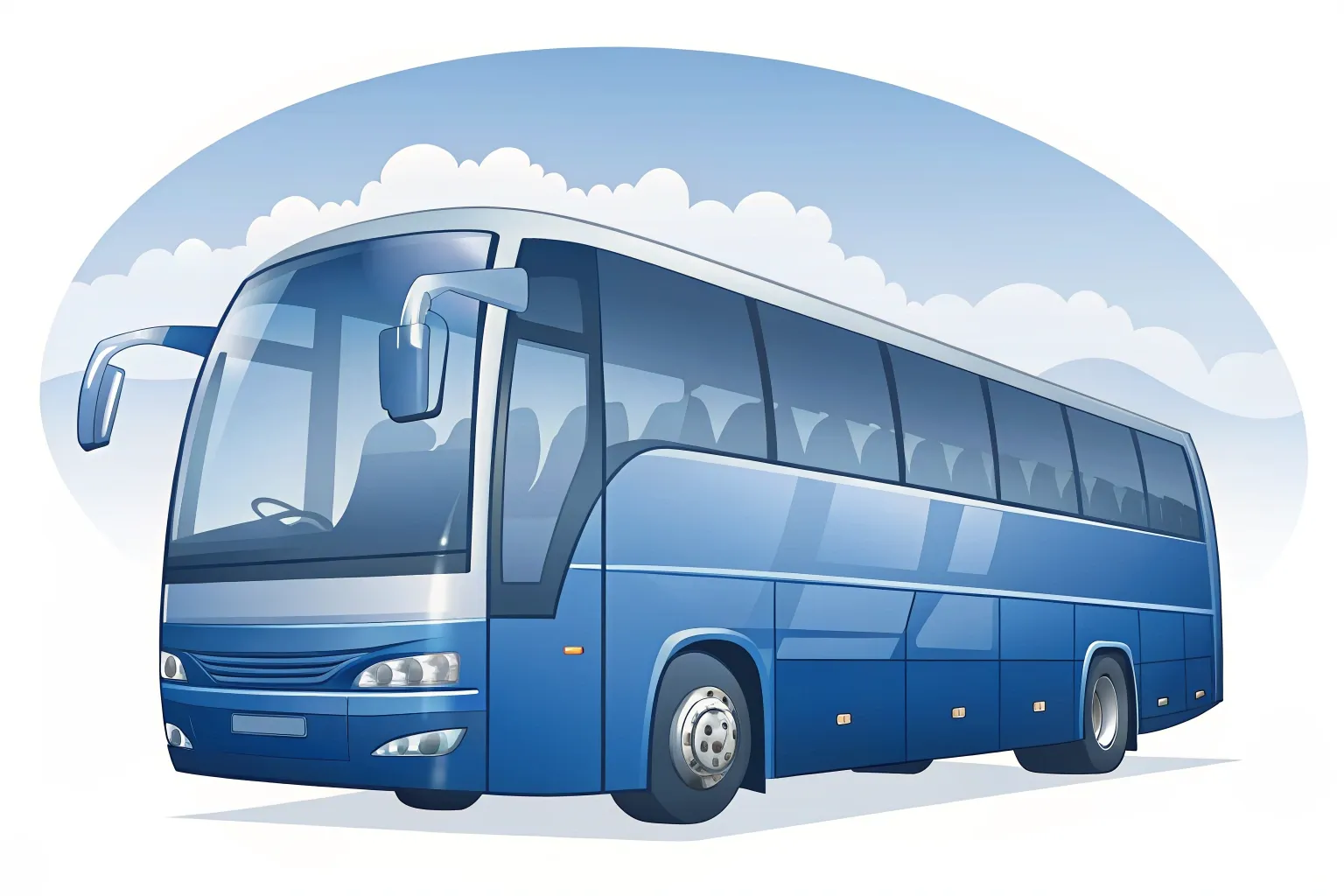 Illustration: VIP-Konferenzbus mit getönten Scheiben